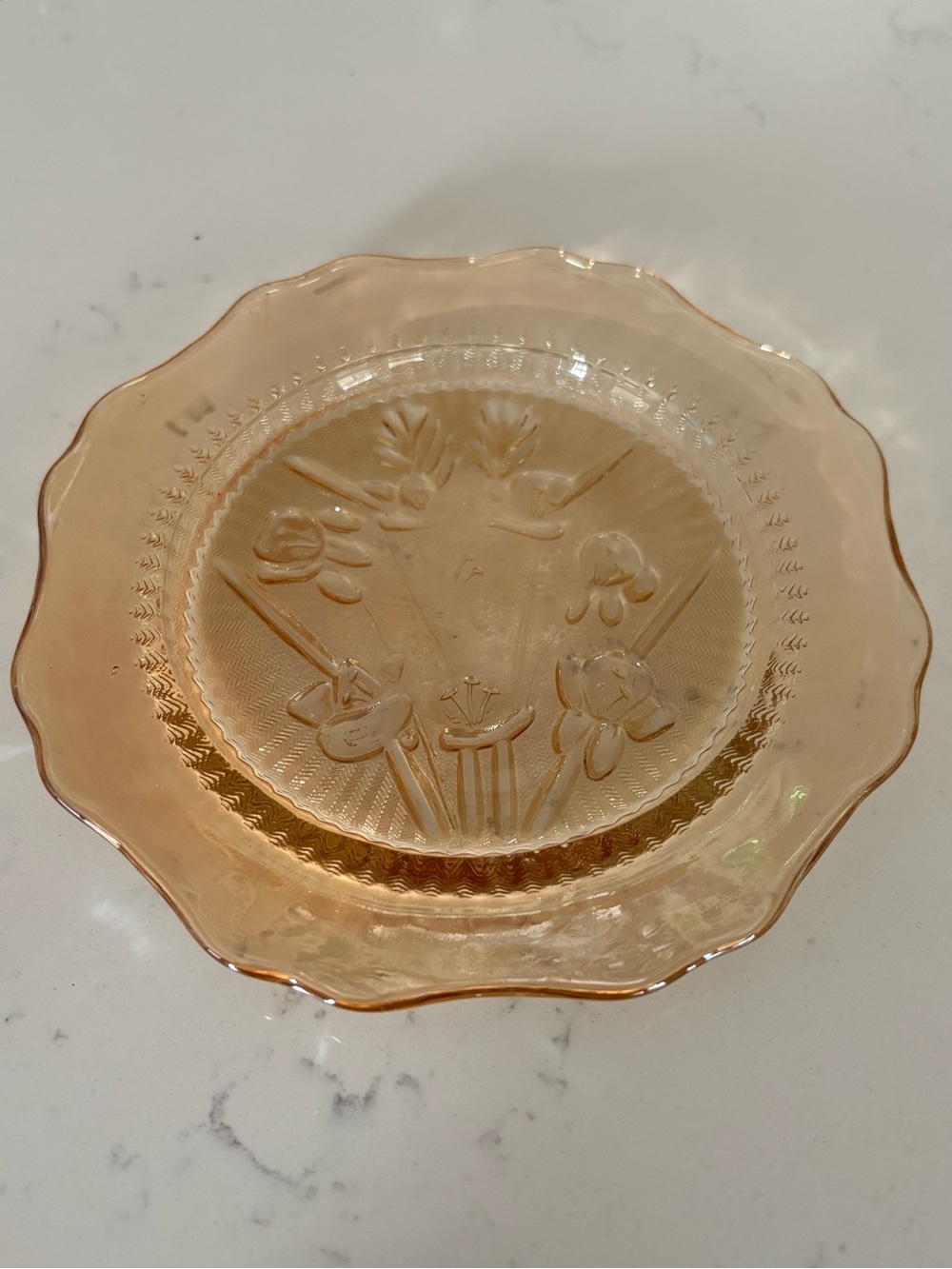 Vintage Jeannette Marigold Iris Plate